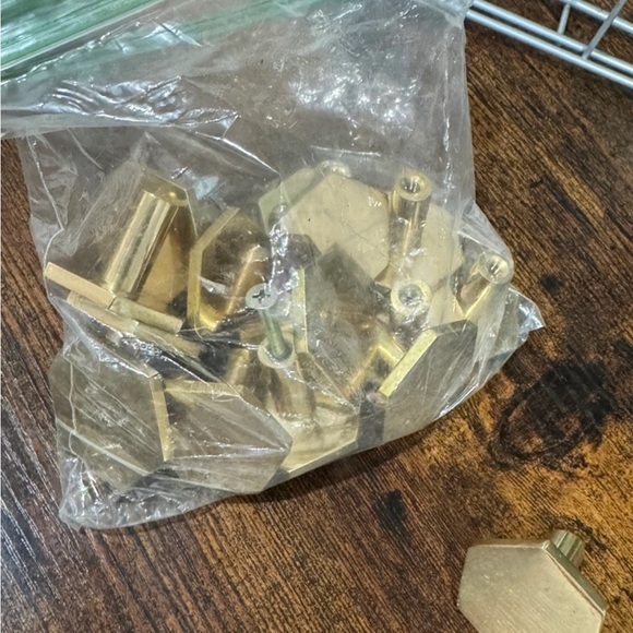 Hexagonal Gold Bathroom Knob